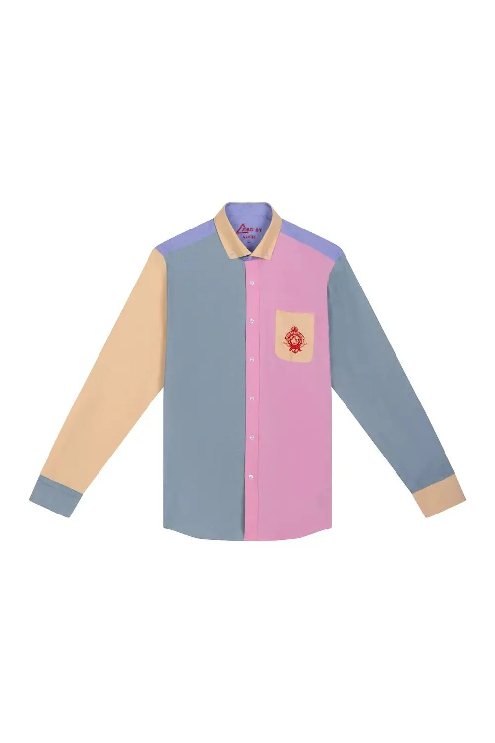 Chemise Patchwork Bleu Jeans - Image 3