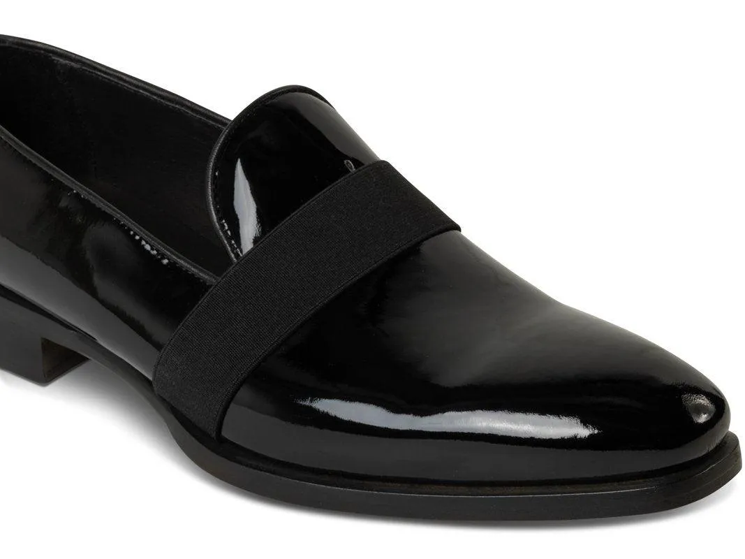 Chaussure Mocassin Cuir Noir Vernis ROME - Image 3