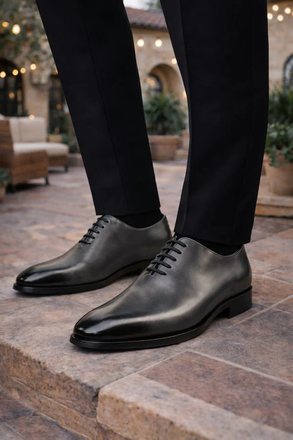 Chaussure Richelieu Cuir Gris BROADWAY - Image 5