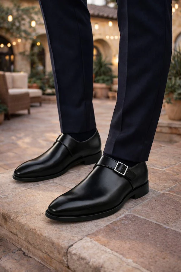 Chaussure Richelieu Cuir Noir À Boucle SAINT-DENIS - Image 5