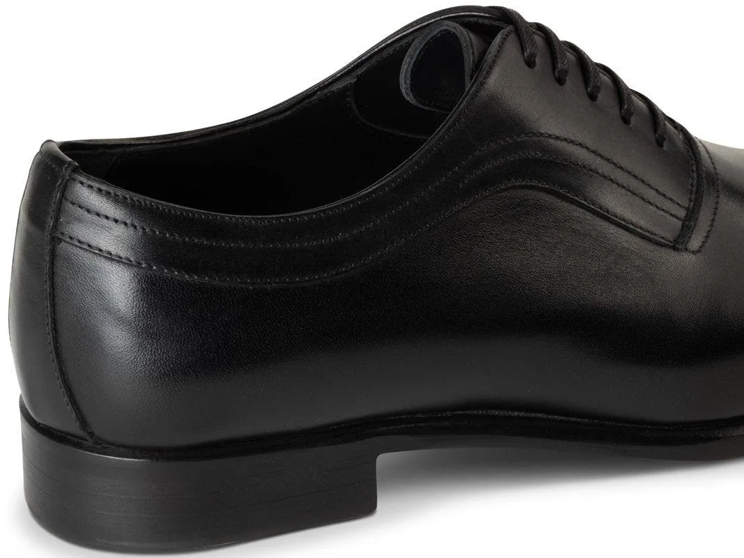 Chaussure Richelieu Cuir Noir Bout Fleuri PARIS - Image 4