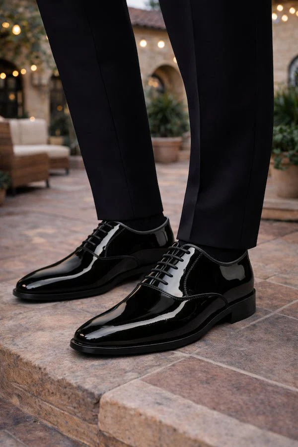 Chaussure Richelieu Cuir Noir Vernis OPÉRA - Image 5